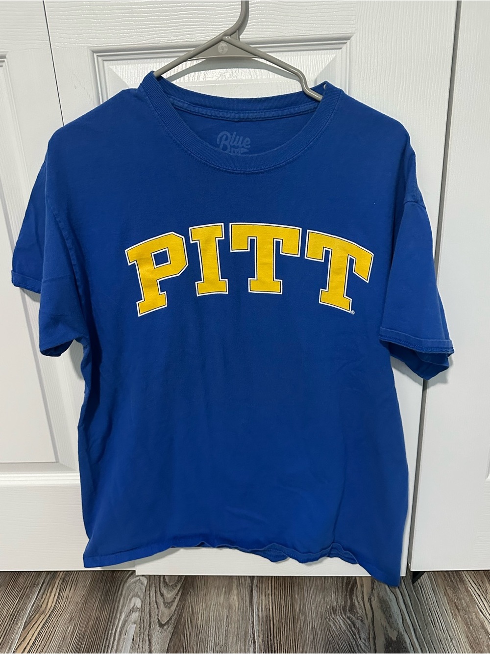 Blue 84 PITT Short Sleeve Tee in Royal Blue with Yellow Logo